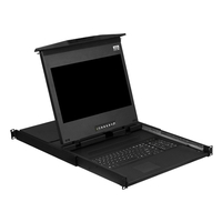 LCD Console Tray, Dual Slide, 17", Full HD